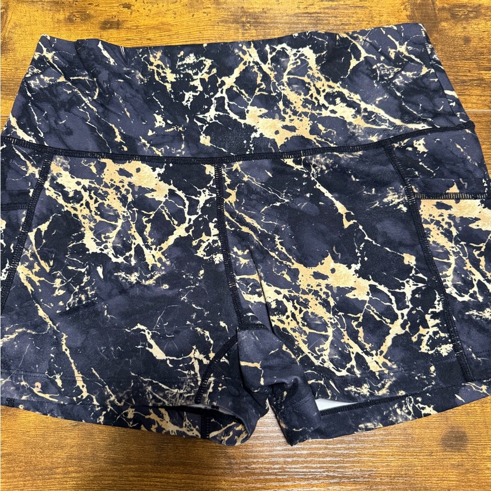 Constantly Varied Gear Black and Gold Athletic Shorts